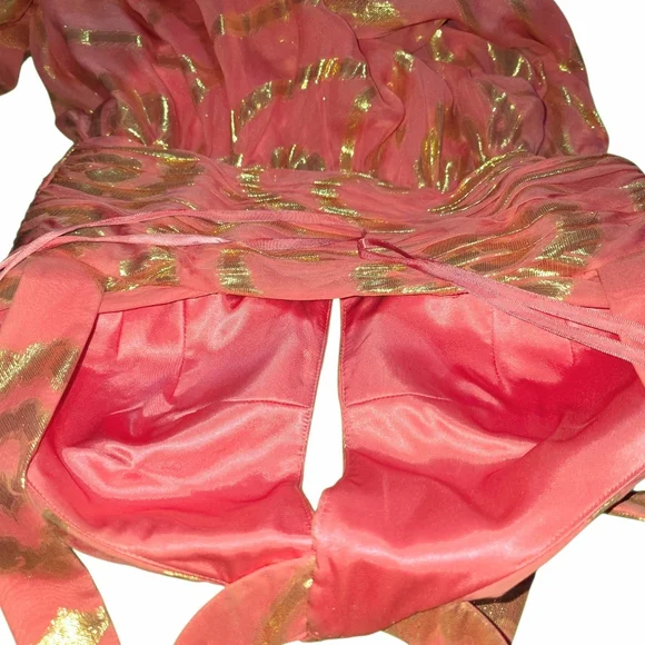 Aiden Mattox Silk Organza Crossback Halter Maxi Dress Gown size 10 - Picture 7 of 15